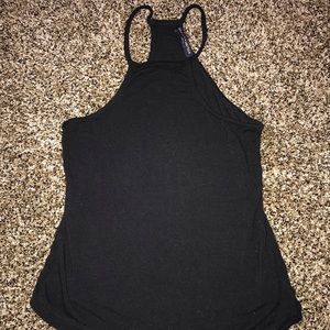 BRANDY MELVILLE Black High Neck Tank Top